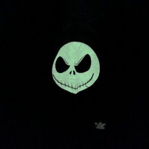 H&M Black Tee with Jack Skellington glow in the dark!.
